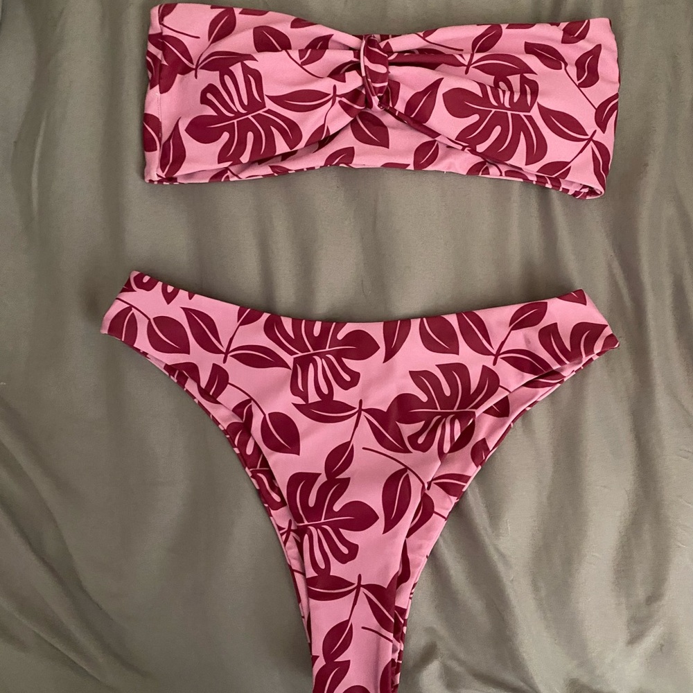 Pink High Waisted Bikini